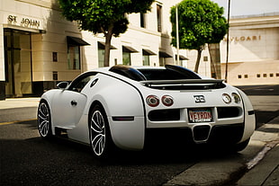 white Bugatti Veyron