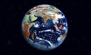 Earth, planet, Earth, space, digital art HD wallpaper