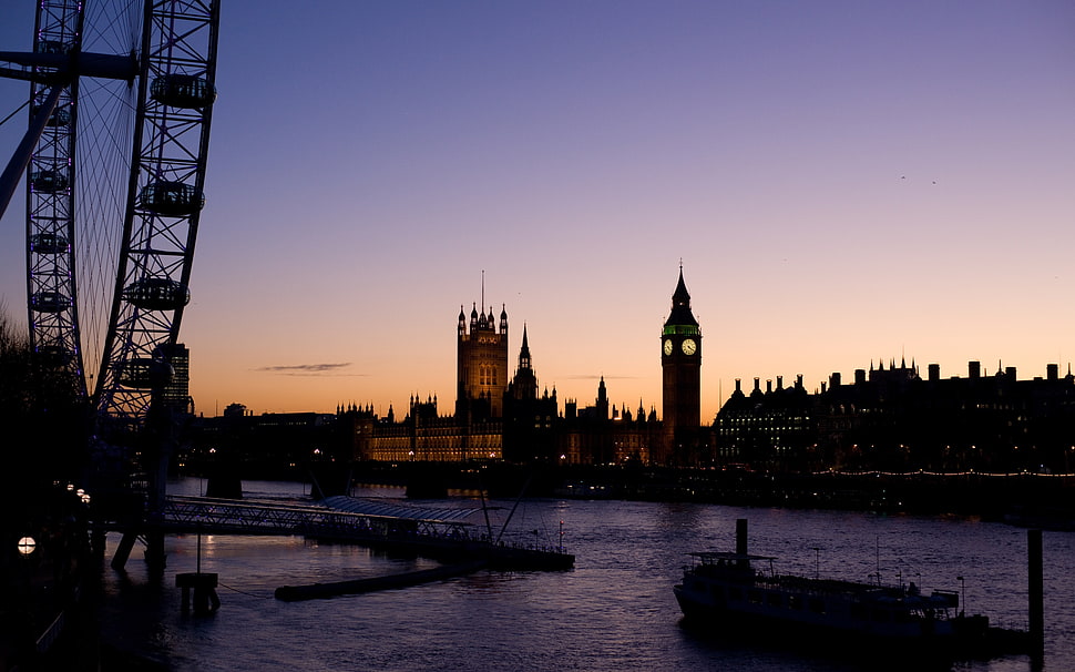 Big Ben during sunset HD wallpaper