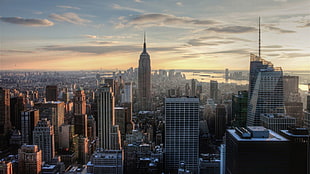 Empire State Building, New York City, cityscape, city, building, New York City HD wallpaper