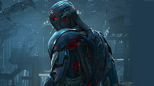 Avengers Ultron standing near robots HD wallpaper