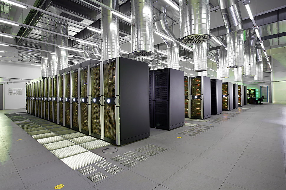 black steel cabinet, server, technology, datacenter, SGI HD wallpaper