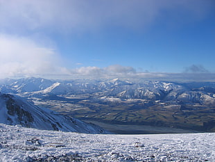 snow-covered mountains during daytime
