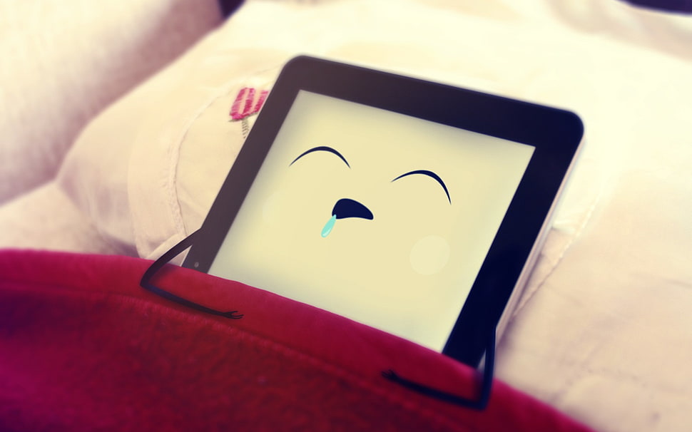 black iPad, iPad, sleeping HD wallpaper