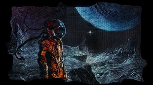 astronaut digital wallpaper, astronaut, space, digital art HD wallpaper