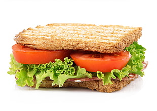 Bread, Tomato and Lettuce sandwich HD wallpaper
