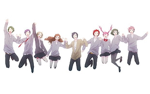 anime character illustration, Horimiya, Hori Kyouko, Yoshikawa Yuki, Ishikawa Toru HD wallpaper