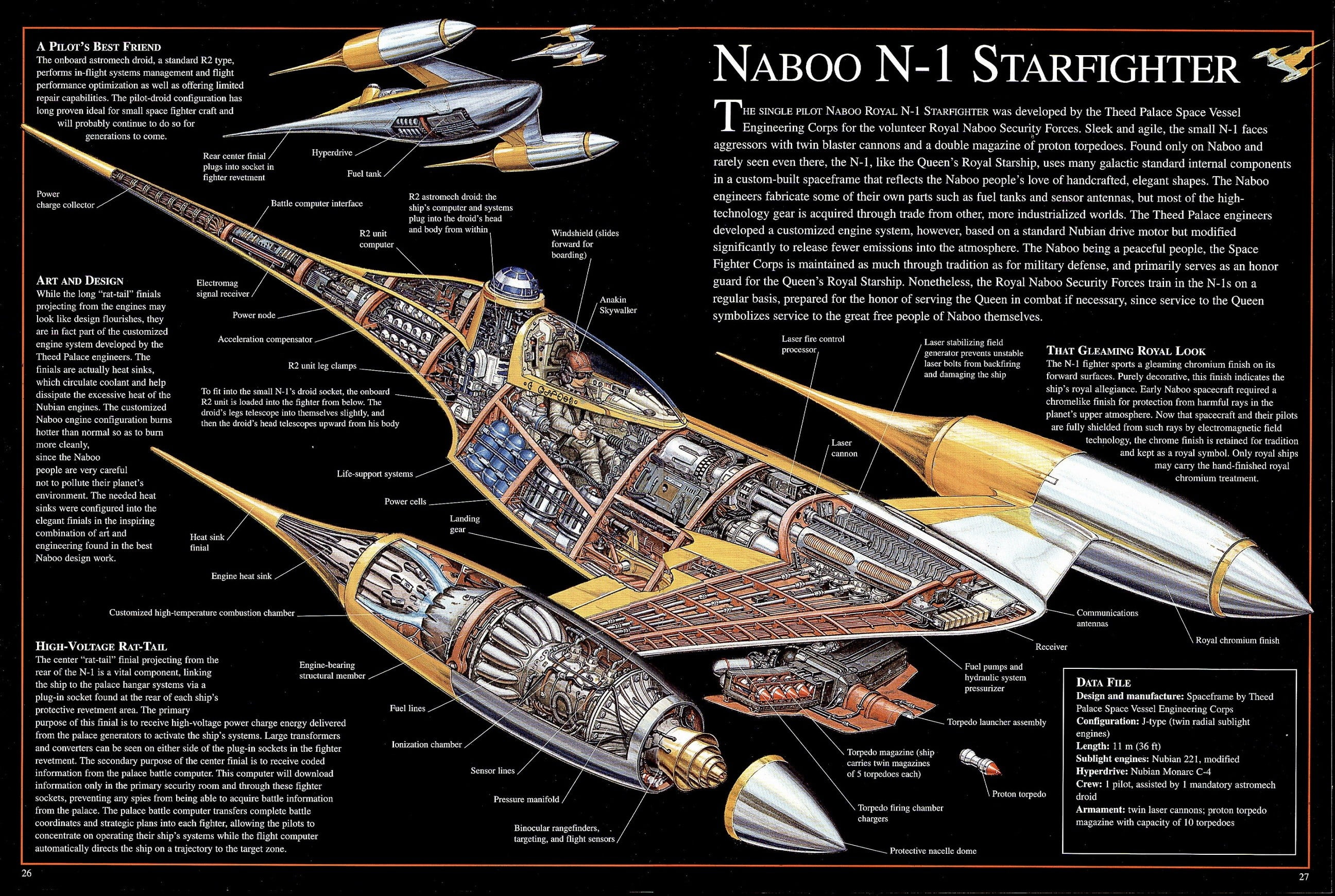 Naboo N-1 Starfighter box, Star Wars, infographics, Star Wars: The Phantom Menace