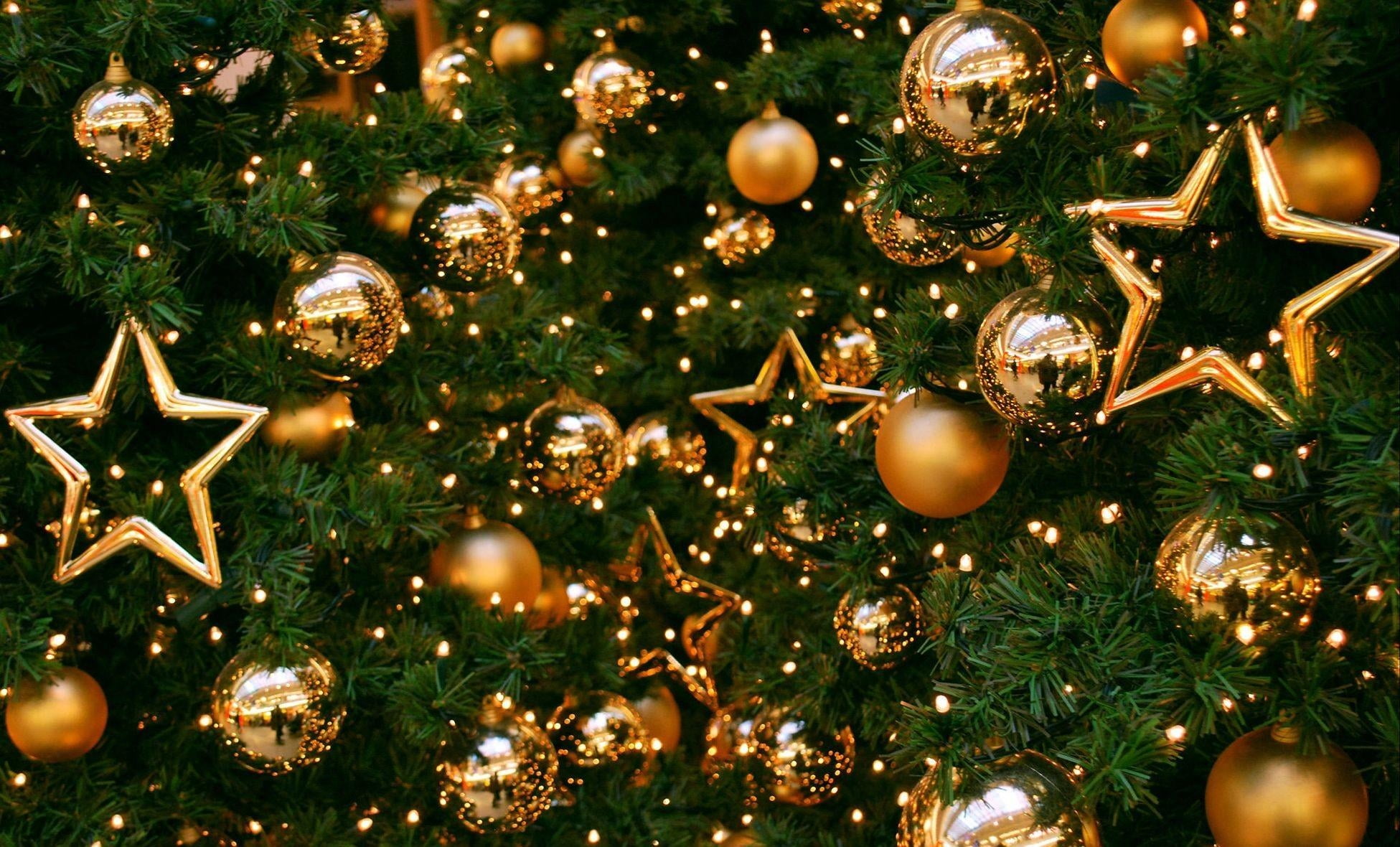 Star Brass Christmas Tree Decor Hd Wallpaper Wallpaper Flare