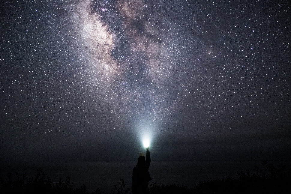 Starry sky,  Sky,  Space,  Light HD wallpaper