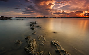 sea, dawn, landscape, nature