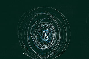 white swirl graphic, Exposure, Circles, Lines