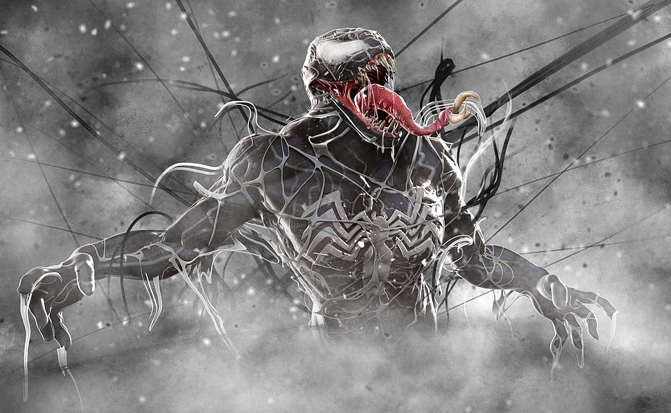 anime character 3D wallpaper, artwork, Venom, Marvel Comics HD wallpaper