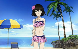female anime character with bikini