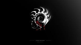 grey and red logo, Starcraft II, Zerg, minimalism, video games HD wallpaper