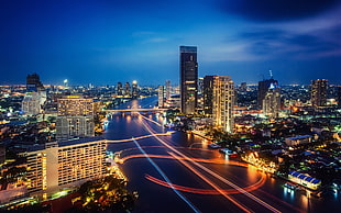 Bangkok,  Thailand,  Night city,  Night HD wallpaper