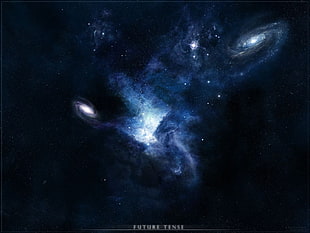 universe illustration, space, nebula