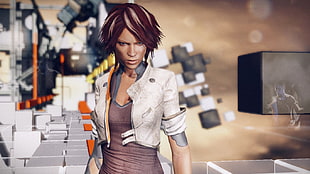brown-haired female anime character, video games, screen shot, Remember Me, Nilin 