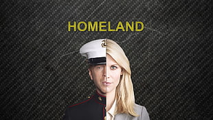 half woman and man Homeland illustration HD wallpaper