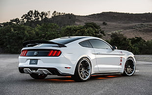 white and black coupe, Ford, Ford Mustang GT, Ford Mustang GT Apollo Edition, Ford Mustang HD wallpaper
