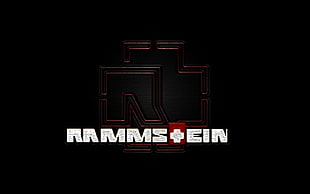 MMMS+CIN text on black background, Rammstein, typography, minimalism, music