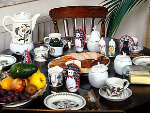 ceramic dinnerware on table