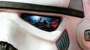 Star Wars Stormtrooper head, Star Wars: Battlefront, stormtrooper, closeup, battle