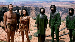brown and black sleeveless dress, Planet of the Apes, science fiction, TV HD wallpaper