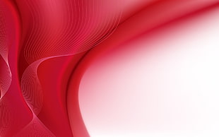 red curved digital art, minimalism, simple, simple background, abstract