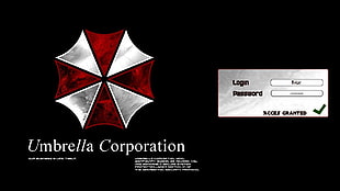 Umbrella Corporation logo, movies, Resident Evil, Albert Wesker