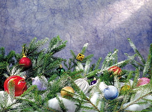 assorted color of baubles