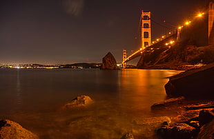 San Francisco bridge during night time