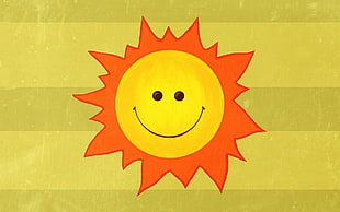 orange sun smiling poster