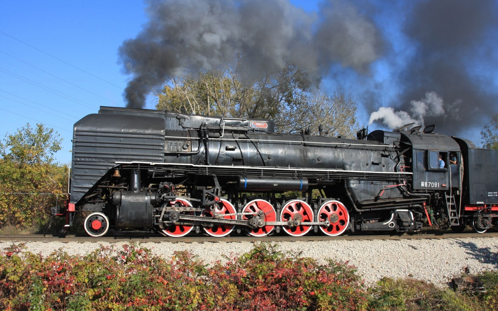 black locomotive train, steam locomotive