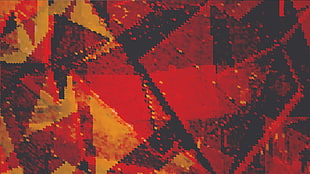 red, black and yellow illustration