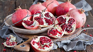 pomegranate fruits, fruit, pomegranate, food HD wallpaper
