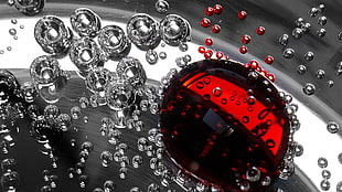 microscopic photography of droplets of water