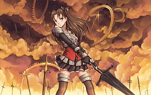 Fate/Stay Night Blade Works Rin Tosaka HD wallpaper