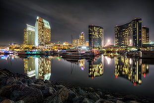 high-rise buildings photo, cityscape, HDR, San Diego, USA