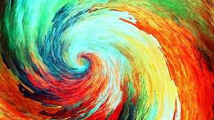 multicolored digital wallpaper, abstract, colorful, hurricane HD wallpaper