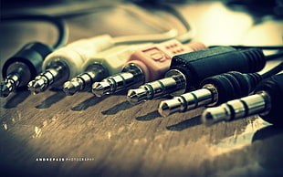 assorted-color auxiliary cables, technology HD wallpaper