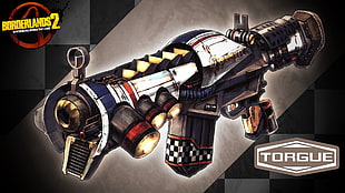 Torgue toy gun, video games, gun, Borderlands 2 HD wallpaper