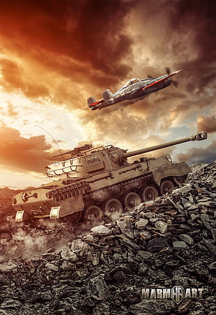 Marmhart digital wallpaper, World of Tanks, tank, wargaming, video games HD wallpaper