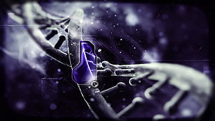 macro photography of DNA strips graphic wallpaper