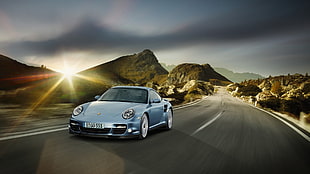 gray coupe, Porsche 911, car