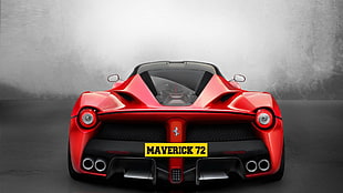 red Ferrari sports car HD wallpaper
