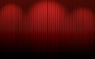 photo of red stage curtain