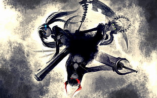three female characters illustration, Black Rock Shooter, Dead Master, Black Gold Saw, anime girls