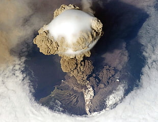 volcano explosion, volcano