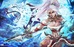 white haired game character poster, League of Legends